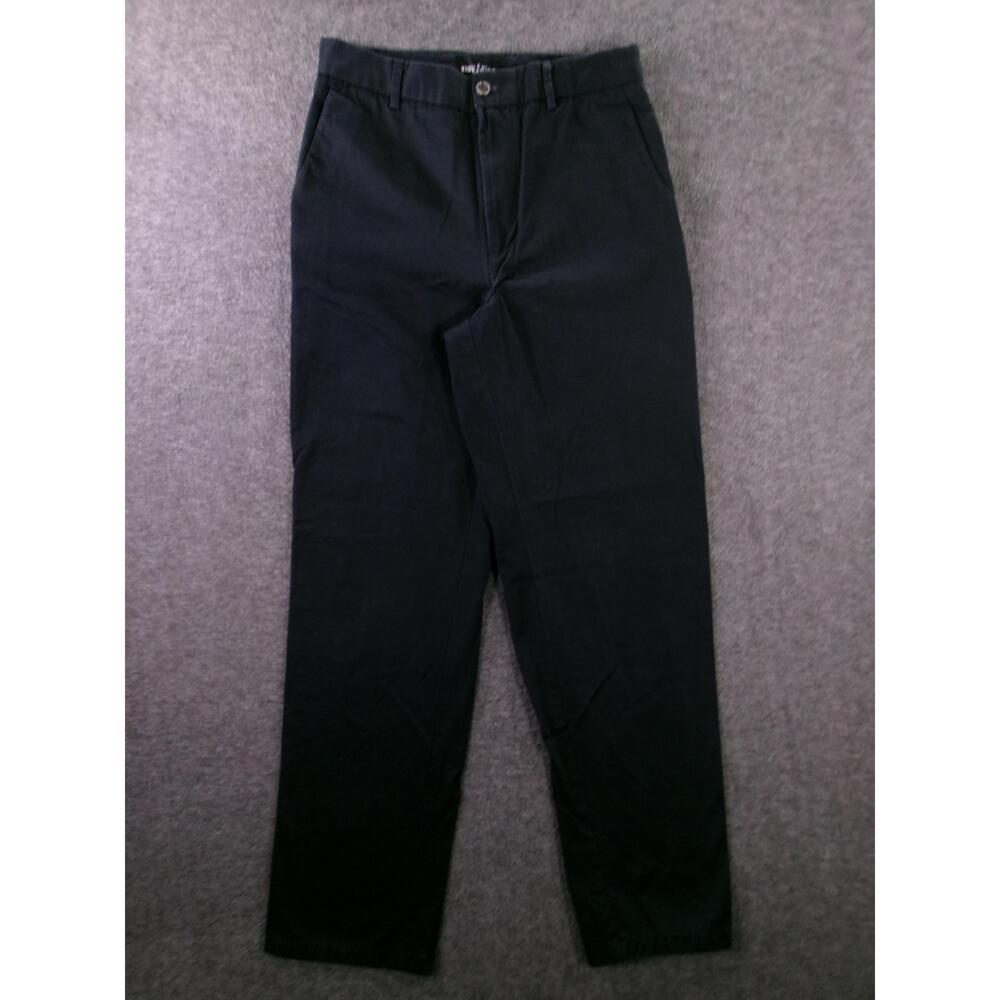 Signature Pants Mens 31X32 Black Chino Comfortable Casual Classic Office Staple